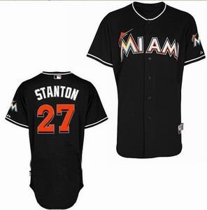 Miami Marlins 27 Mike Stanton black Cool Base Jersey Miami Marlins 27 Mike Stanton black Cool Base Jersey