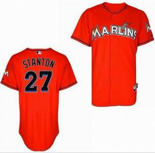 Miami Marlins 27 Mike Stanton orange Cool Base Jersey