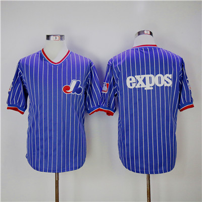 Mitchell And Ness Expos Blank Blue Throwback Stitched MLB Jersey Mitchell And Ness Expos Blank Blue Throwback Stitched MLB Jersey