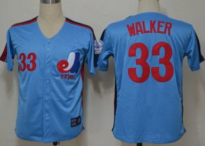 Montreal Expos 33 Walker Blue Throwback MLB Jerseys Montreal Expos 33 Walker Blue Throwback MLB Jerseys