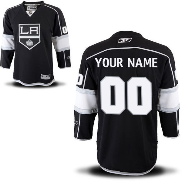 Los Angeles Kings Black Men's Premier Home Custom Reebok Jersey Los Angeles Kings Black Men's Premier Home Custom Reebok Jersey