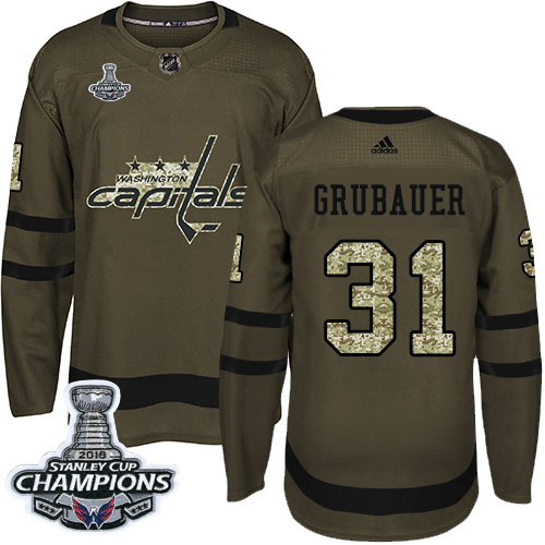 Adidas Capitals #31 Philipp Grubauer Green Salute to Service Stanley Cup Final Champions Stitched Youth NHL Jersey Adidas Capitals #31 Philipp Grubauer Green Salute to Service Stanley Cup Final Champions Stitched Youth NHL Jersey
