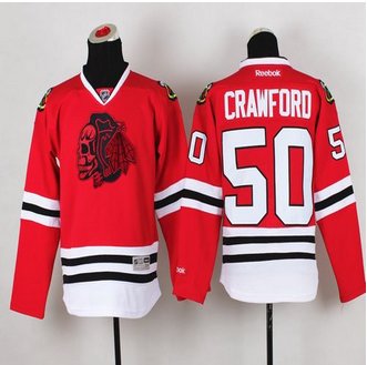 Youth Chicago Blackhawks #50 Corey Crawford Red(Red Skull) Stitched NHL Jersey Youth Chicago Blackhawks #50 Corey Crawford Red(Red Skull) Stitched NHL Jersey