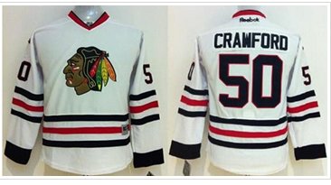 Youth NHL Blackhawks #50 Corey Crawford White Stitched Jersey Youth NHL Blackhawks #50 Corey Crawford White Stitched Jersey