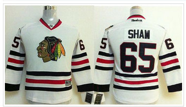 Youth NHL Chicago Blackhawks #65 Andrew Shaw White Jersey Youth NHL Chicago Blackhawks #65 Andrew Shaw White Jersey