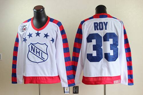 Youth Canadiens #33 Patrick Roy White All Star CCM Throwback 75TH Stitched NHL Jersey Youth Canadiens #33 Patrick Roy White All Star CCM Throwback 75TH Stitched NHL Jersey