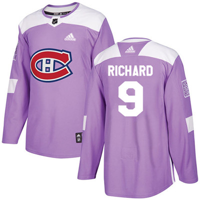 Adidas Canadiens #9 Maurice Richard Purple Authentic Fights Cancer Stitched Youth NHL Jersey Adidas Canadiens #9 Maurice Richard Purple Authentic Fights Cancer Stitched Youth NHL Jersey