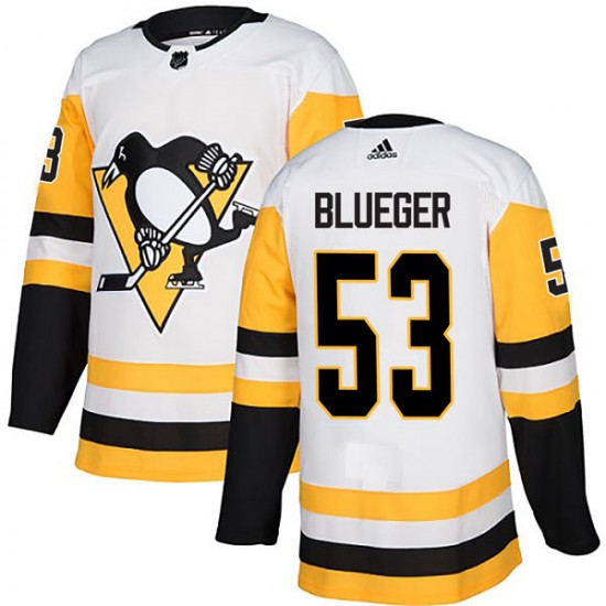 Youth Penguins #53 Teddy Blueger White Hockey Jersey Youth Penguins #53 Teddy Blueger White Hockey Jersey