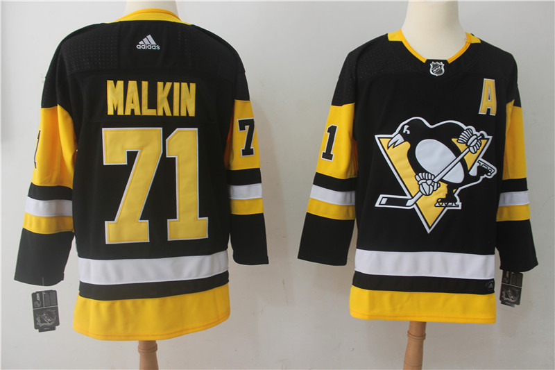 Youth Adidas Penguins #71 Evgeni Malkin Yellow Alternate Stitched NHL Jersey
