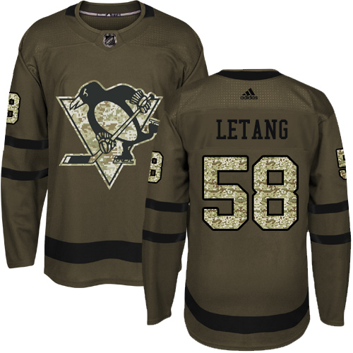 Adidas Penguins #58 Kris Letang Green Salute to Service Stitched Youth NHL Jersey Adidas Penguins #58 Kris Letang Green Salute to Service Stitched Youth NHL Jersey