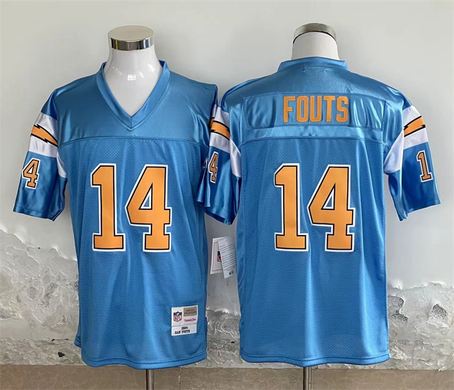 Men's Los Angeles Chargers #14 Dan Fouts Blue Throwback Stitched Jersey Men's Los Angeles Chargers #14 Dan Fouts Blue Throwback Stitched Jersey