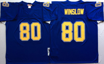 Chargers 80 Kellen Winslow Blue Throwback Jersey Chargers 80 Kellen Winslow Blue Throwback Jersey