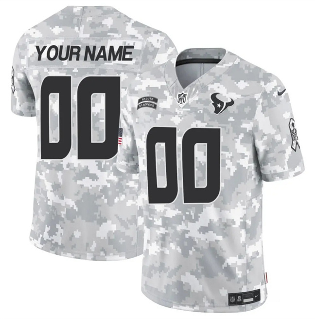 Men's Houston Texans Active Player Custom 2024 F.U.S.E Arctic Camo Salute To Service Limited Stitched Football Jersey Men's Houston Texans Active Player Custom 2024 F.U.S.E Arctic Camo Salute To Service Limited Stitched Football Jersey