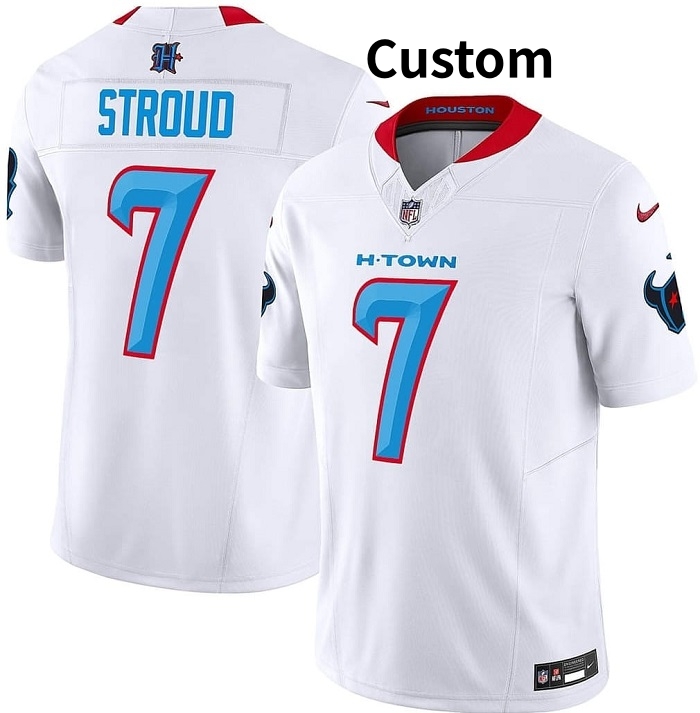 Custom Men's Houston Texans White 2024 F.U.S.E. Limited Stitched Jersey Custom Men's Houston Texans White 2024 F.U.S.E. Limited Stitched Jersey