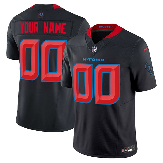 Men's Houston Texans Active Player Custom Navy 2024 2nd Alternate F.U.S.E Vapor Stitched Jersey Men's Houston Texans Active Player Custom Navy 2024 2nd Alternate F.U.S.E Vapor Stitched Jersey