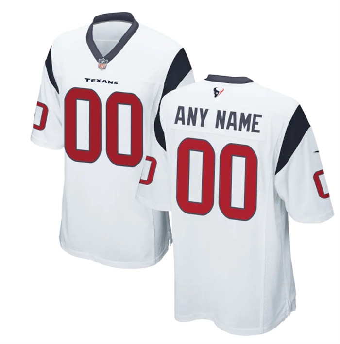 Men's Houston Texans Active Player Custom White Stitched Game Jersey Men's Houston Texans Active Player Custom White Stitched Game Jersey