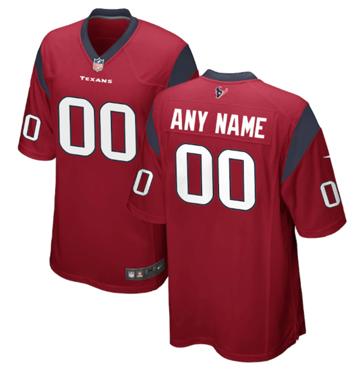 Men's Houston Texans Active Player Custom Red Stitched Game Jersey Men's Houston Texans Active Player Custom Red Stitched Game Jersey