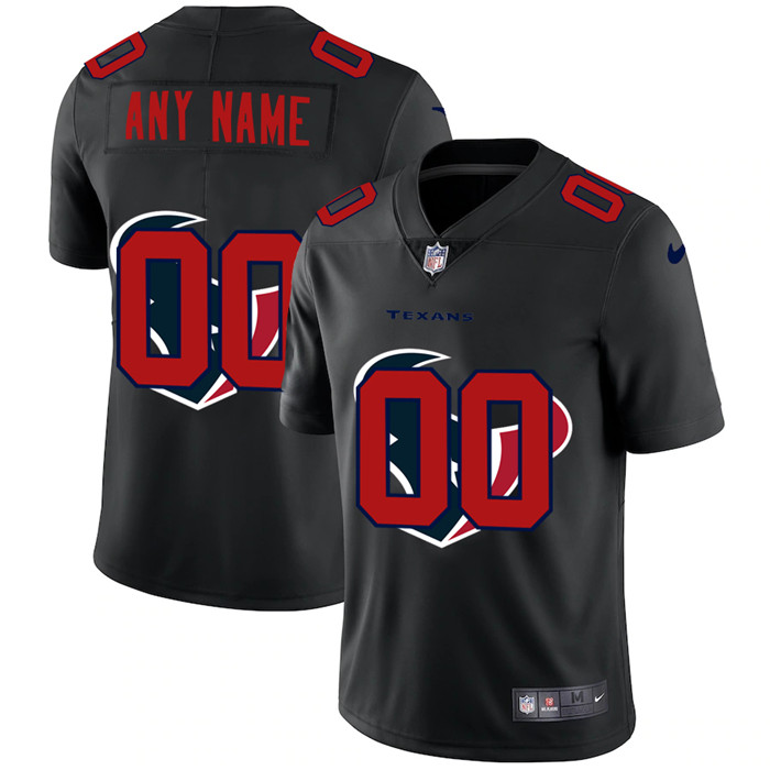 Houston Texans Custom Men's Nike Team Logo Dual Overlap Limited NFL Jersey Black Houston Texans Custom Men's Nike Team Logo Dual Overlap Limited NFL Jersey Black