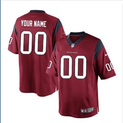 Men's Nike Houston Texans Customized Limited Red Alternate NFL Jersey Men's Nike Houston Texans Customized Limited Red Alternate NFL Jersey
