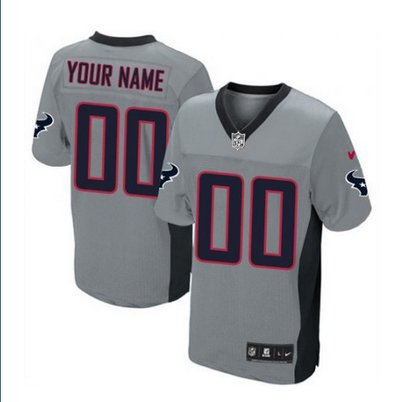 Men's Nike Houston Texans Customized Limited Grey Shadow NFL Jersey Men's Nike Houston Texans Customized Limited Grey Shadow NFL Jersey