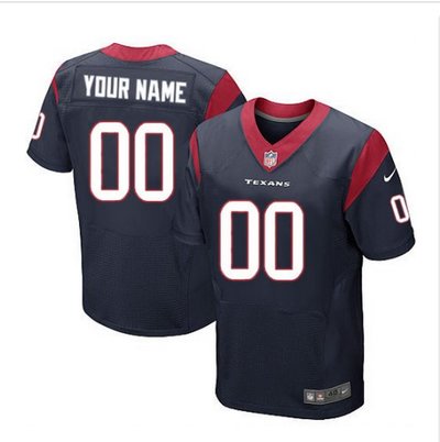Men's Nike Houston Texans Customized Elite Navy Blue Team Color NFL Jersey Men's Nike Houston Texans Customized Elite Navy Blue Team Color NFL Jersey