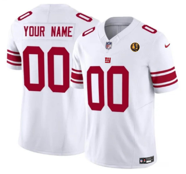 Men's New York Giants Active Player Custom White 2023 F.U.S.E. With John Madden Patch Vapor Limited Stitched Football Jersey Men's New York Giants Active Player Custom White 2023 F.U.S.E. With John Madden Patch Vapor Limited Stitched Football Jersey