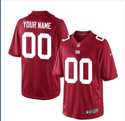 Men's Nike New York Giants Customized Limited Red Alternate NFL Jersey