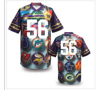 New York Giants #56 Lawrence Taylor Stitched NFL Elite Fanatical Version Jersey (10)