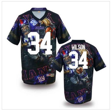 New York Giants #34 Wilson Stitched NFL Elite Fanatical Version Jersey (1) New York Giants #34 Wilson Stitched NFL Elite Fanatical Version Jersey (1)