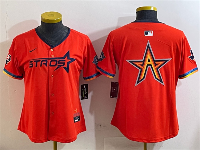 Youth Houston Astros Team Big Logo Orange 2025 City Connect With Texas Patch Limited Stitched Baseball Jersey 004 Youth Houston Astros Team Big Logo Orange 2025 City Connect With Texas Patch Limited Stitched Baseball Jersey 004