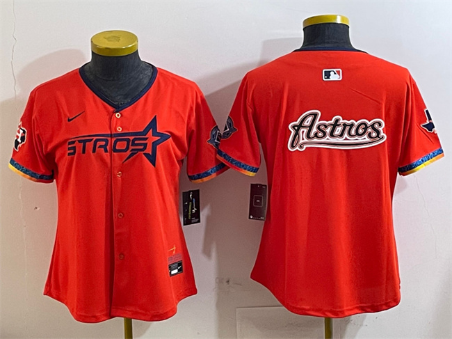 Youth Houston Astros Team Big Logo Orange 2025 City Connect With Texas Patch Limited Stitched Baseball Jersey 002 Youth Houston Astros Team Big Logo Orange 2025 City Connect With Texas Patch Limited Stitched Baseball Jersey 002