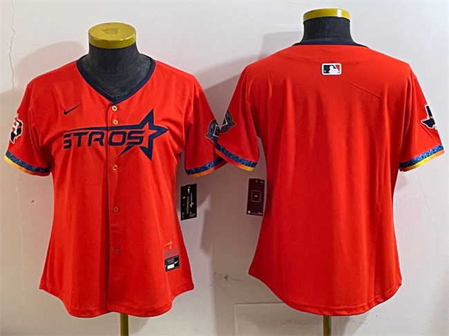 Youth Houston Astros Blank Orange 2025 City Connect With Texas Patch Limited Stitched Baseball Jersey Youth Houston Astros Blank Orange 2025 City Connect With Texas Patch Limited Stitched Baseball Jersey