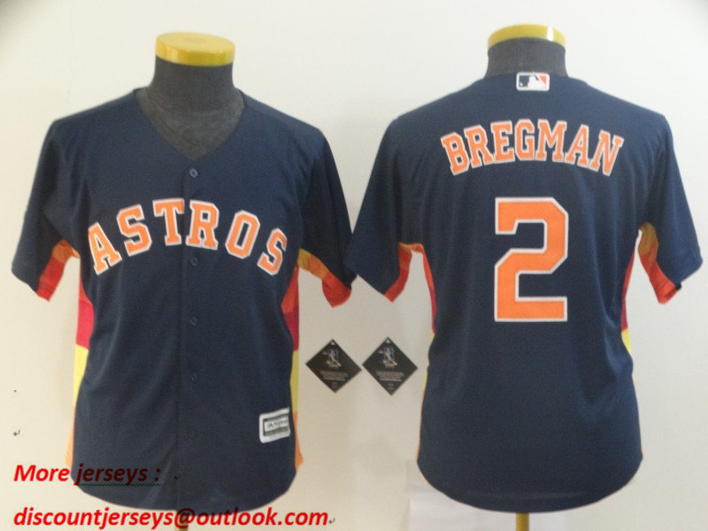 Youth Astros 2 Alex Bregman Navy Youth Cool Base Jersey Youth Astros 2 Alex Bregman Navy Youth Cool Base Jersey