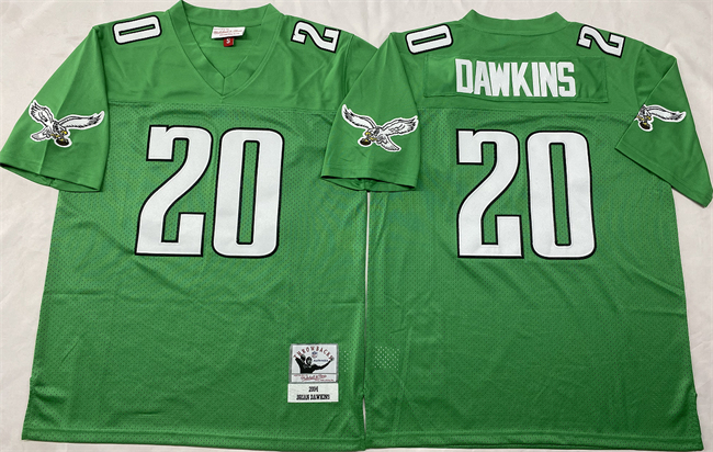 Men's Philadelphia Eagles #20 Brian Dawkins Kelly Green Throwback Stitched Football Jersey Men's Philadelphia Eagles #20 Brian Dawkins Kelly Green Throwback Stitched Football Jersey