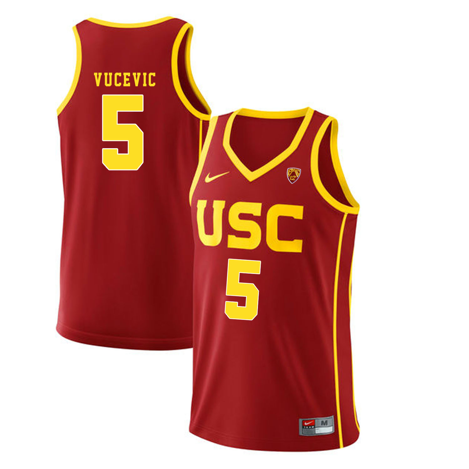 USC Trojans #5 Nikola Vucevic Red College Basketball Jersey USC Trojans #5 Nikola Vucevic Red College Basketball Jersey