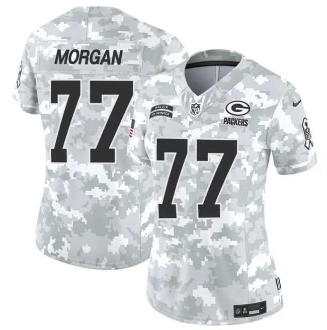 Women's Green Bay Packers #77 Jordan Morgan 2024 F.U.S.E Arctic Camo Salute To Service Limited Stitched Football Jersey(Run Small) Women's Green Bay Packers #77 Jordan Morgan 2024 F.U.S.E Arctic Camo Salute To Service Limited Stitched Football Jersey(Run Small)