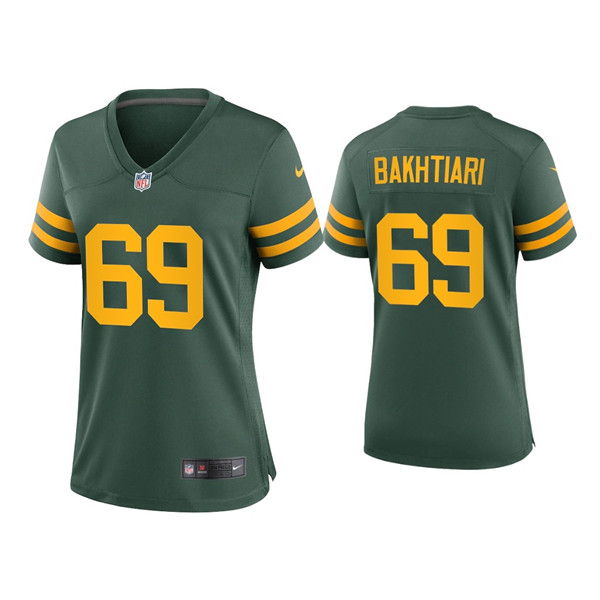 Women Packers #69 David Bakhtiari Alternate Game Green Jersey Women Packers #69 David Bakhtiari Alternate Game Green Jersey