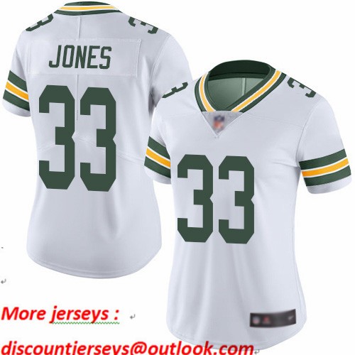 Packers #33 Aaron Jones White Women's Stitched Football Vapor Untouchable Limited Jersey Packers #33 Aaron Jones White Women's Stitched Football Vapor Untouchable Limited Jersey