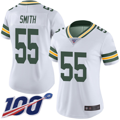 Packers #55 Za'Darius Smith White Women's Stitched Football 100th Season Vapor Limited Jersey Packers #55 Za'Darius Smith White Women's Stitched Football 100th Season Vapor Limited Jersey