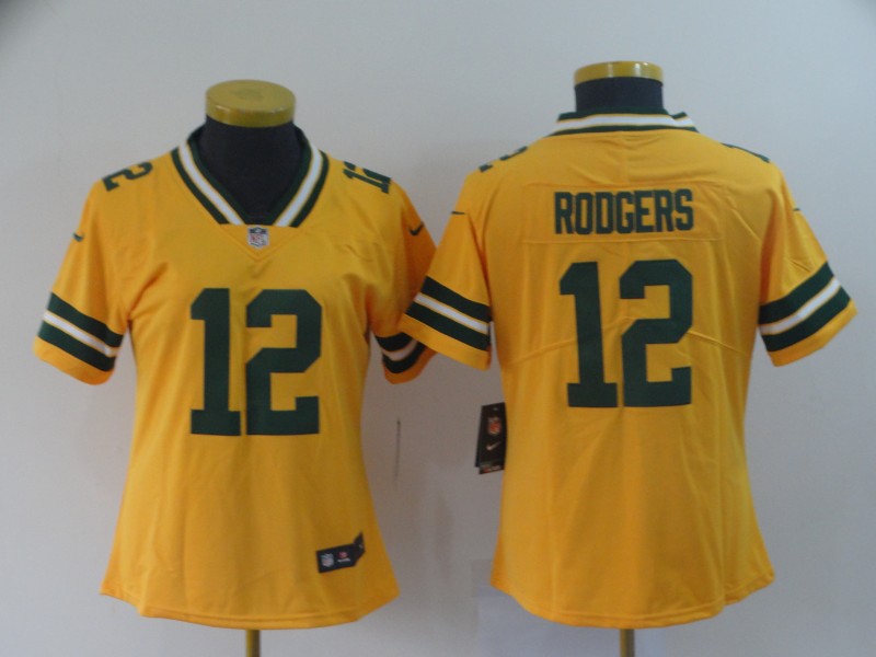 Women Nike Packers 12 Aaron Rodgers Gold Women Inverted Legend Limited Jersey Women Nike Packers 12 Aaron Rodgers Gold Women Inverted Legend Limited Jersey