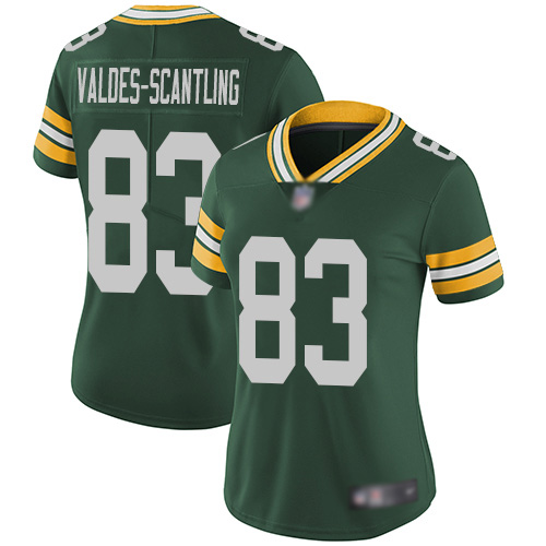 Packers #83 Marquez Valdes-Scantling Green Team Color Women's Stitched Football Vapor Untouchable Limited Jersey Packers #83 Marquez Valdes-Scantling Green Team Color Women's Stitched Football Vapor Untouchable Limited Jersey