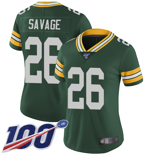 Packers #26 Darnell Savage Green Team Color Women's Stitched Football 100th Season Vapor Limited Jersey Packers #26 Darnell Savage Green Team Color Women's Stitched Football 100th Season Vapor Limited Jersey