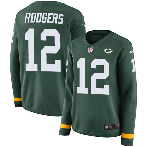 Nike Packers #12 Aaron Rodgers Green Team Color Women's Stitched