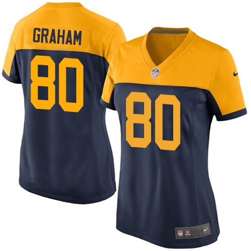 Nike Packers #80 Jimmy Graham Navy Blue Alternate Women's Stitched NFL New Limited Jersey Nike Packers #80 Jimmy Graham Navy Blue Alternate Women's Stitched NFL New Limited Jersey