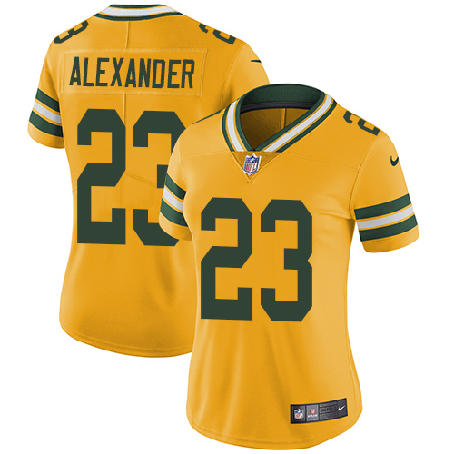 Nike Packers #23 Jaire Alexander Yellow Women's Stitched NFL Limited Rush Jersey Nike Packers #23 Jaire Alexander Yellow Women's Stitched NFL Limited Rush Jersey