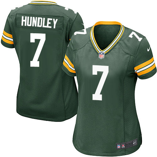 Nike Packers #7 Brett Hundley Game Green Team Color Women's NFL Jersey Nike Packers #7 Brett Hundley Game Green Team Color Women's NFL Jersey