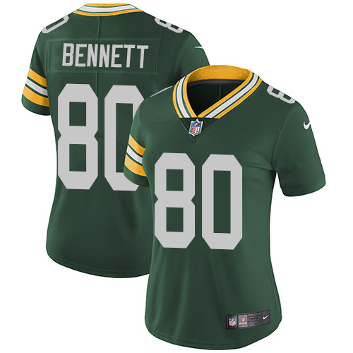 Nike Packers #80 Martellus Bennett Green Team Color Women's Stitched NFL Vapor Untouchable Limited Jersey Nike Packers #80 Martellus Bennett Green Team Color Women's Stitched NFL Vapor Untouchable Limited Jersey