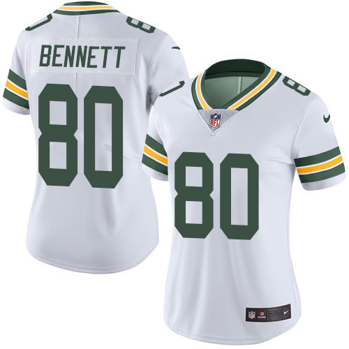 Nike Packers #80 Martellus Bennett White Women's Stitched NFL Vapor Untouchable Limited Jersey Nike Packers #80 Martellus Bennett White Women's Stitched NFL Vapor Untouchable Limited Jersey