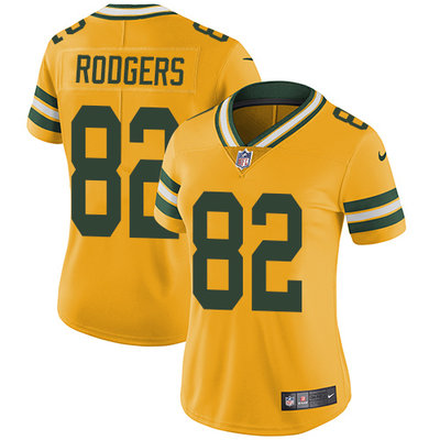 Nike Packers #82 Richard Rodgers Yellow Women's Stitched NFL Limited Rush Jersey Nike Packers #82 Richard Rodgers Yellow Women's Stitched NFL Limited Rush Jersey