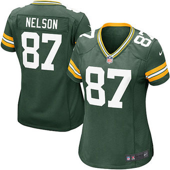 Women's Green Bay Packers Jordy Nelson Nike Green Game Jersey